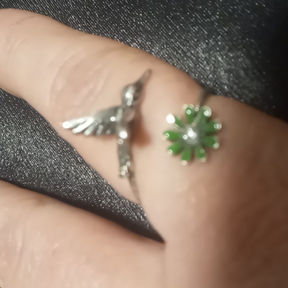 Hummingbird wrap ring. Delicate stylish - Picture 4 of 4